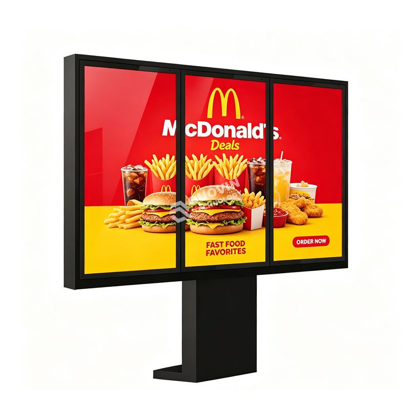 Triple Screen Outdoor Advertising Display | Optical Bonded W
