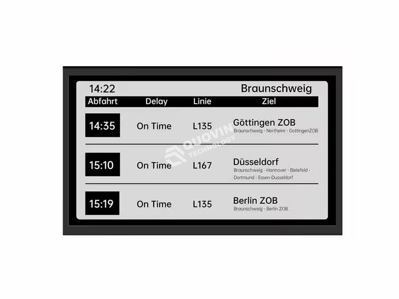 E-ink busstop signage