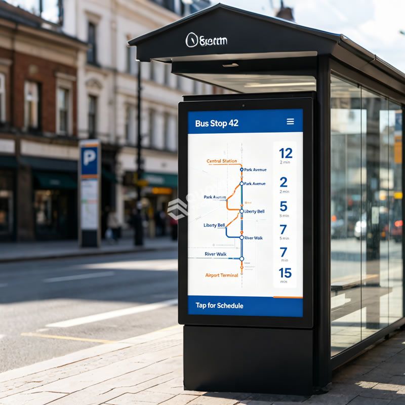 Color e-paper bus stop sign
