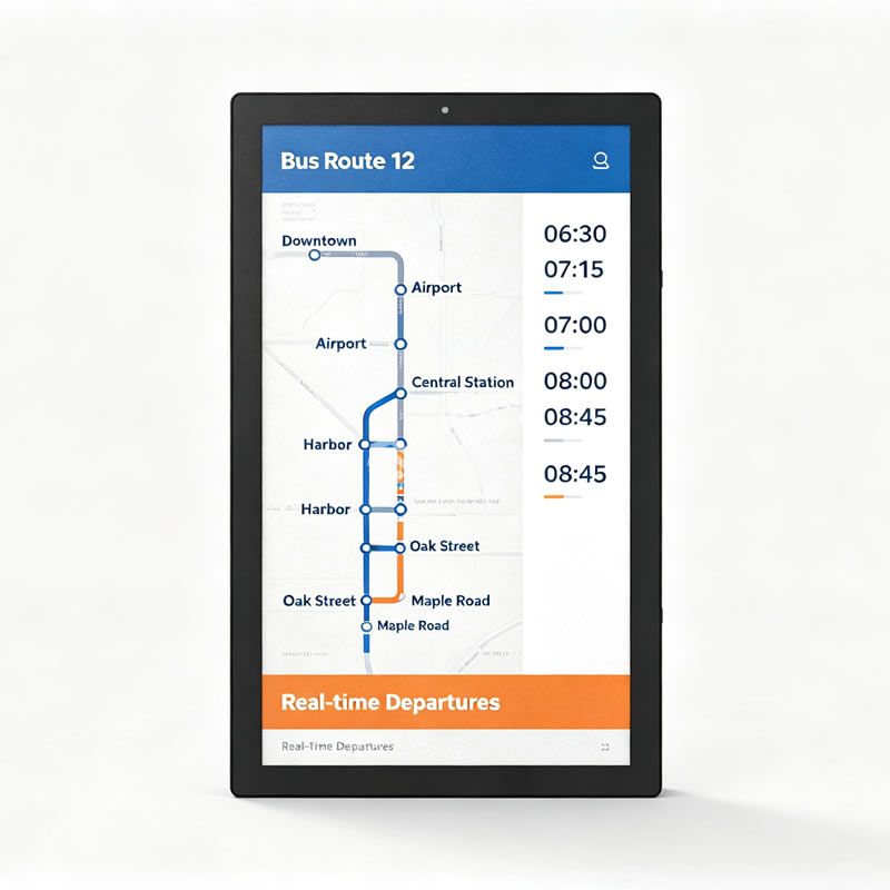 Color e-paper bus stop sign